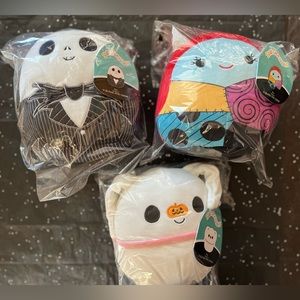 Squishmallows Set Disney Nightmare Before Christmas Jack Sally & Zero 6.5 in NWT